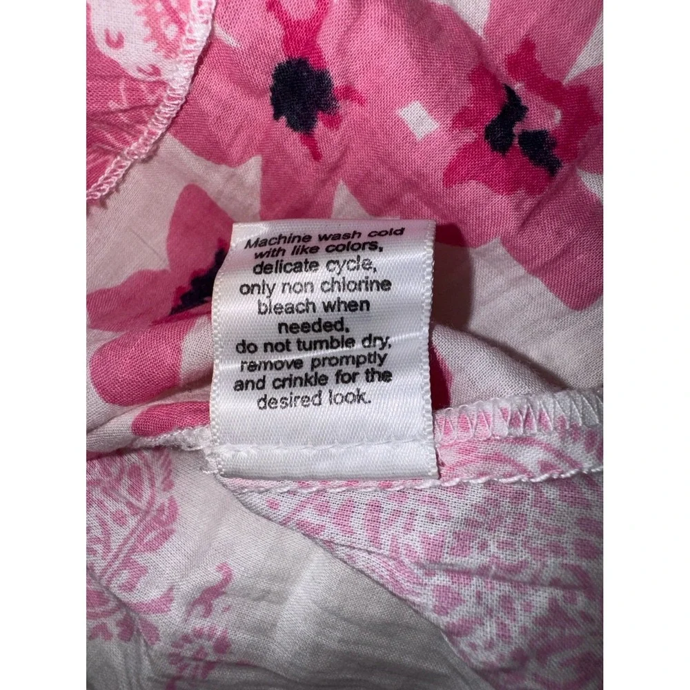 CINO pink floral, paisley and striped patterns button down shirt Women's XS - Picture 6 of 7